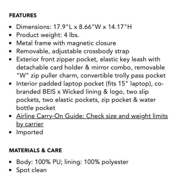 BEIS Wicked Weekender Travel Bag in Pink - Picture 3 of 13